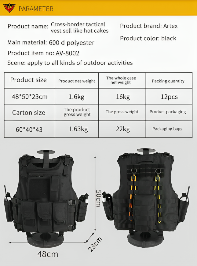 Outdoor Tactical Vest | Polyester Tactical Gear Hunting Vest | Wholesale Military Tactical Vest