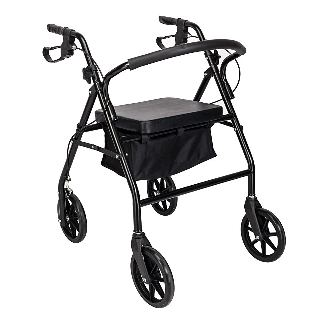 Four Wheel Walker Rollator with Fold Up Removable Back Support YF - USA Medical Supply