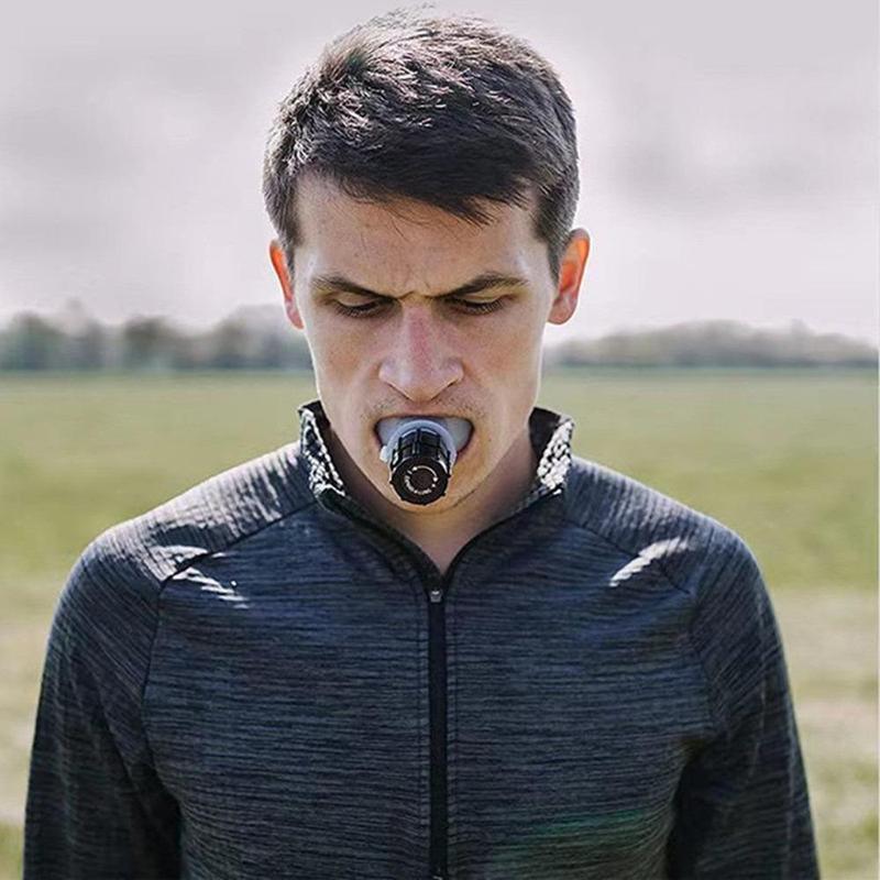 Portable Silicone Lung Breathing Training Device, Aerobic Adjustable Resistance Exercise Device, Quickly Increase Lung Capacity, Useful Fitness Breathing Exerciser