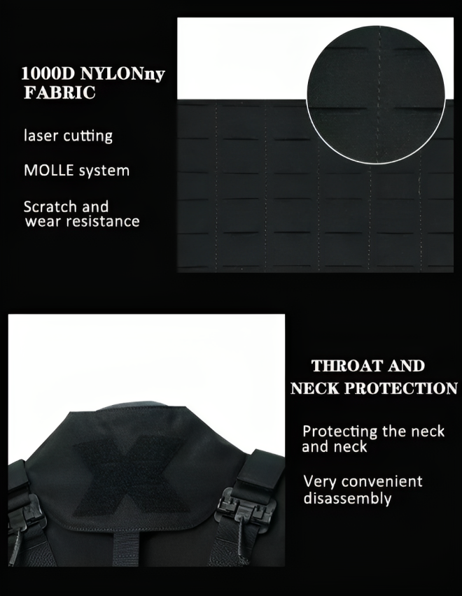 Fully Protected Tactical Vest | Laser Molle | Multi-purpose Vest Equipped with Outdoor Camouflage Tactical Vest