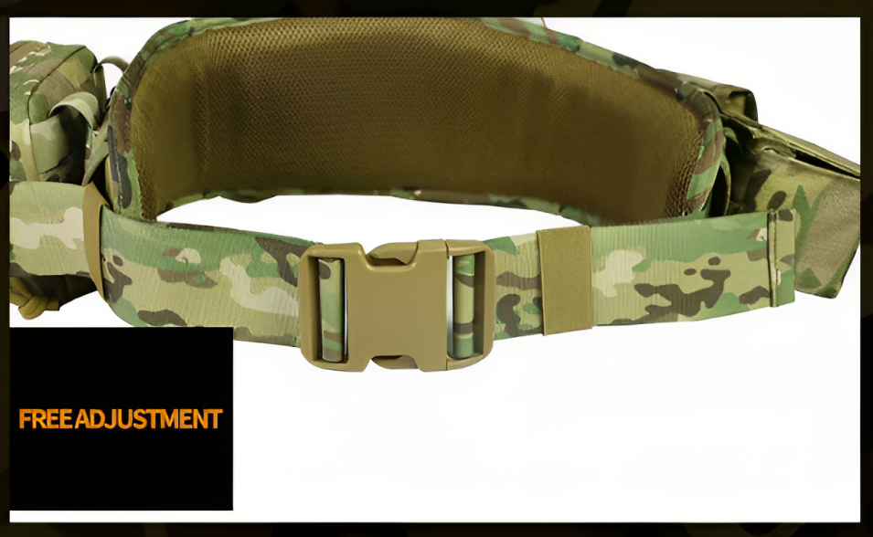 1000D Nylon Multicam Tactical Waist Belt Molle | Camo Gun Utility Battle Belt | Padded Tactical Combat Belt