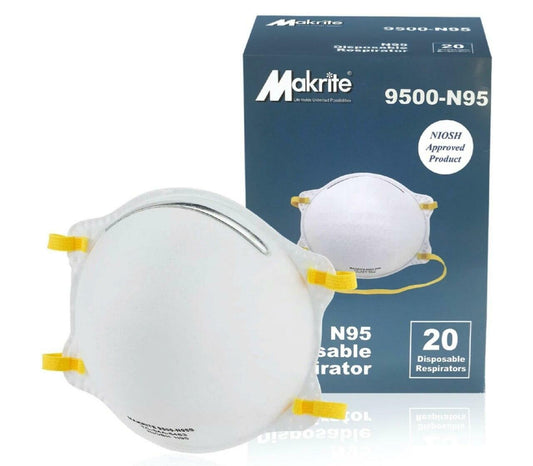 Mask 9500-N95 $1/PCS ( $19.99/Box (20 Pcs/Box) NIOSH Certified N95 Respirator - USA Medical Supply