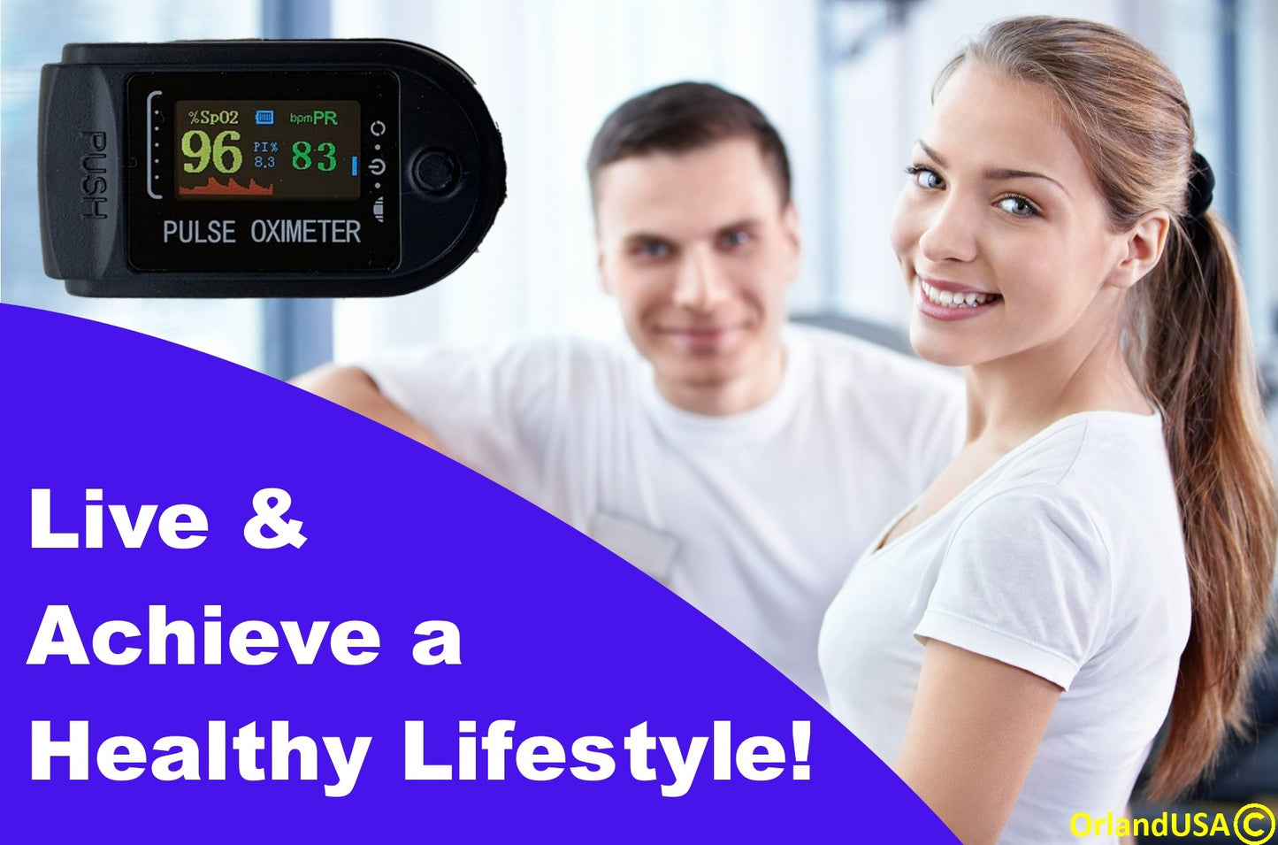 Pulse Fingertip Oximeter Blood Oxygen SpO2 Monitor - USA Medical Supply