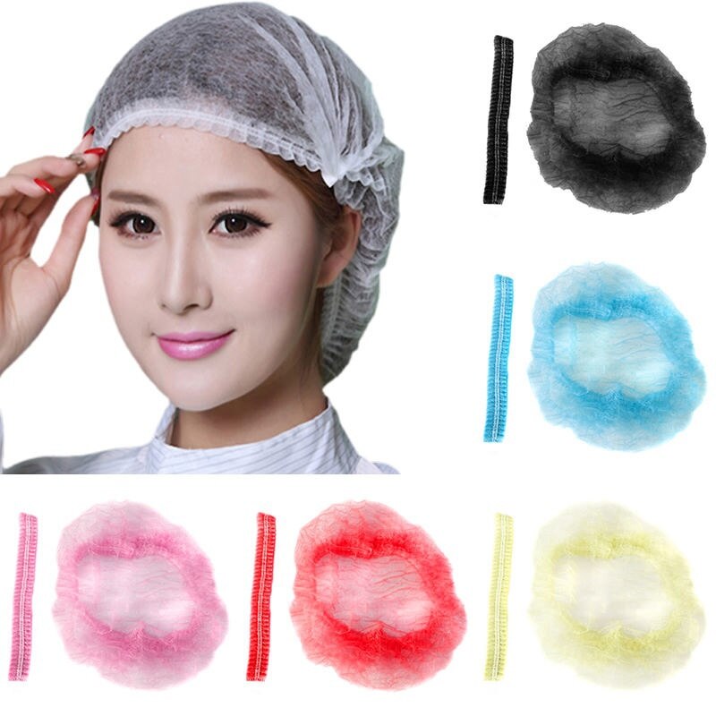 100 Pcs Disposable Microblading Non Woven Fabric Makeup Hair Net Cap ...