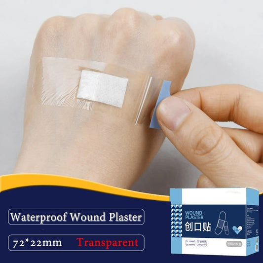 100pcs/pack Transparent Adhesive Wound Plaster Waterproof Medical