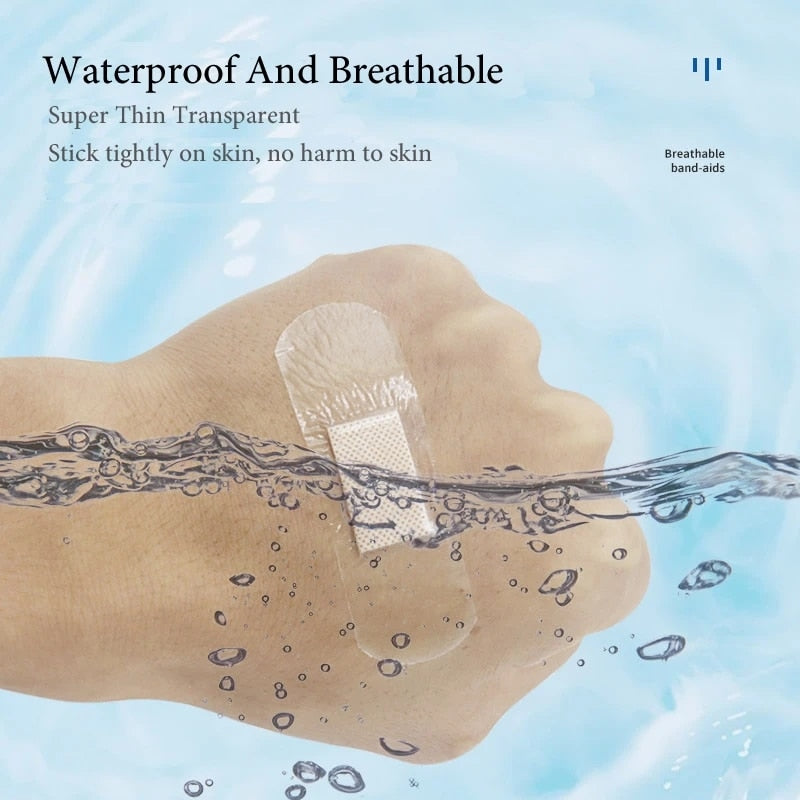 100pcs/pack Transparent Adhesive Wound Plaster Waterproof Medical