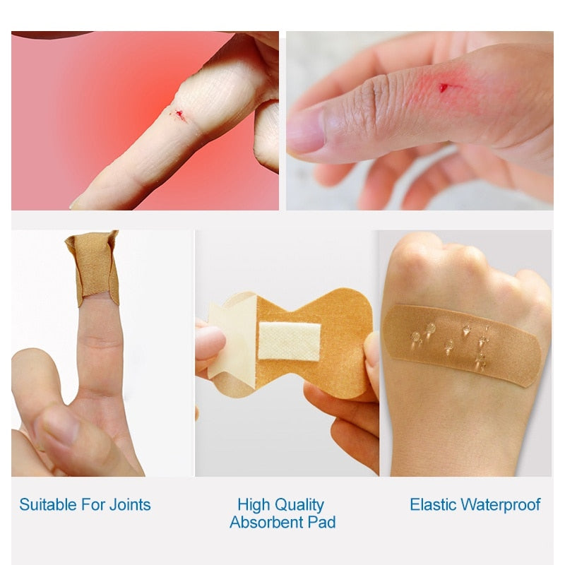 Fish Band Aid 50/100Pcs PE/Non woven Band Aid Breathable Adhesive First Aids Medical ...