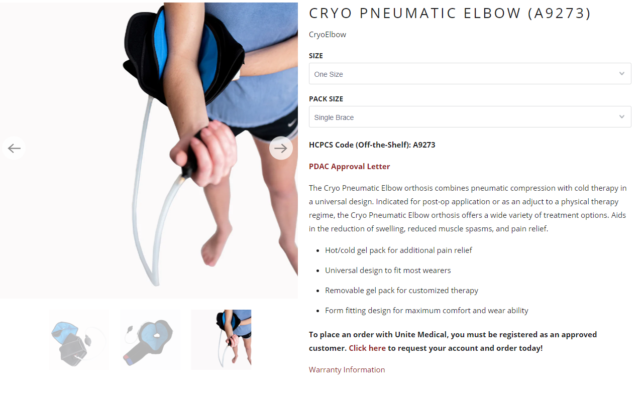 Cryo Pneumatic Elbow