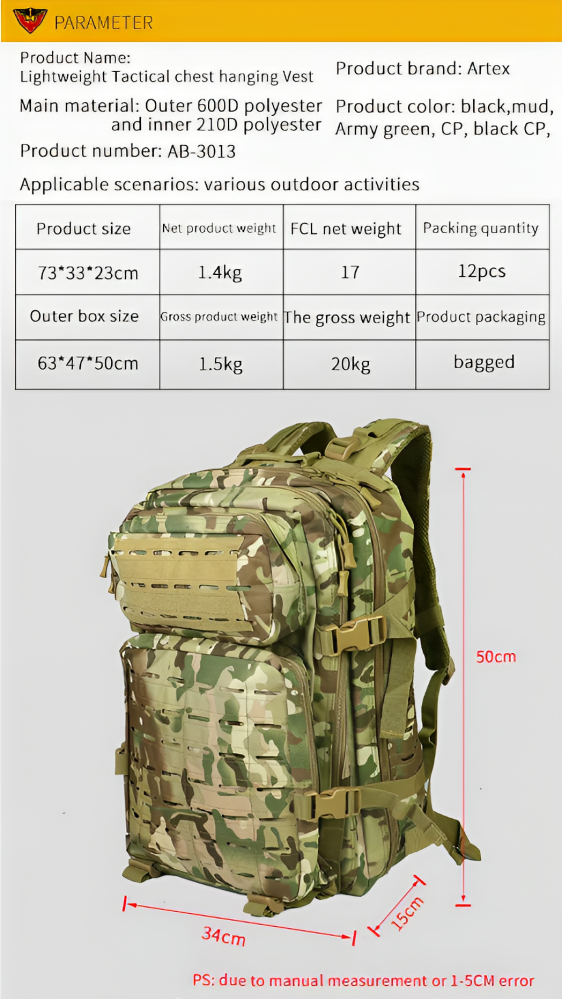 Hot Selling Tactical Backpack |Outdoor Backpack | Military Backpack | Hiking Sports Military Army Backpack