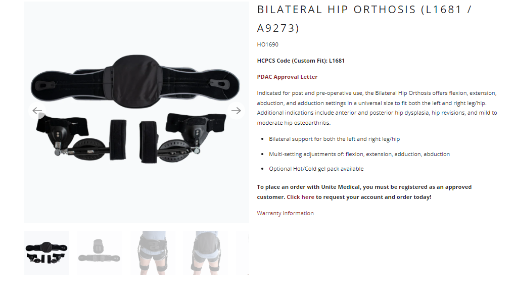 Bilateral Hip Orthosis