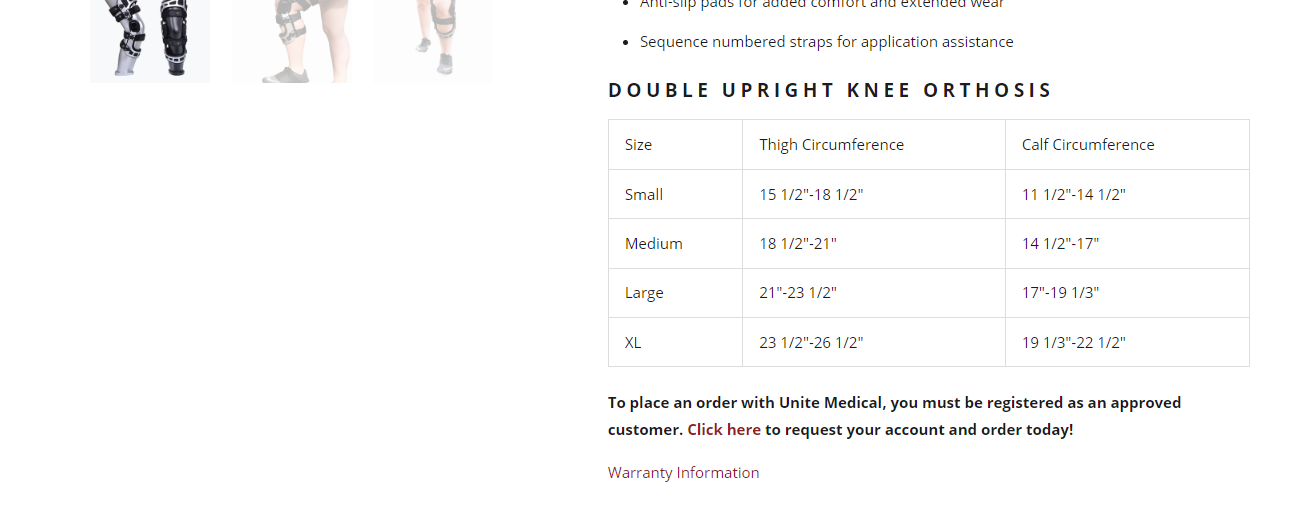 Double Upright Knee Orthosis