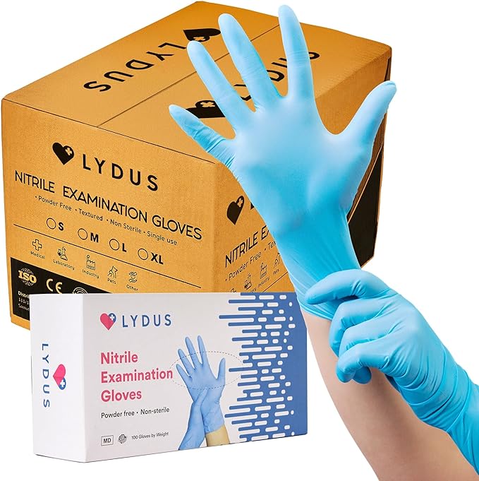 "Lydus" Nitrile Gloves -10 Boxes 7.99$/Box of 100pcs-100% Nitrile / 4Mil