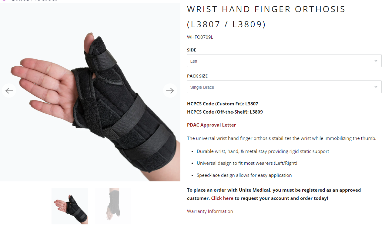 Wrist Hand Finger Orthosis