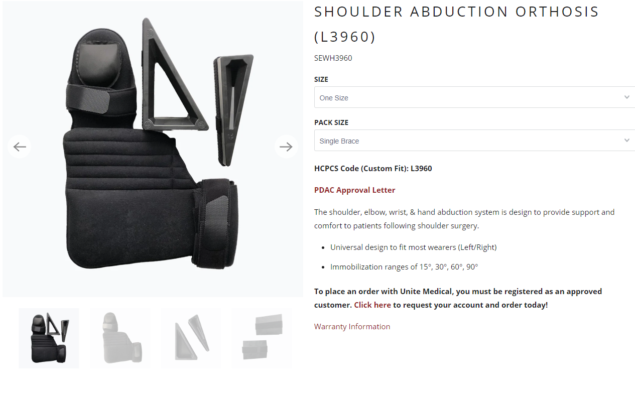 Shoulder Abduction Orthosis