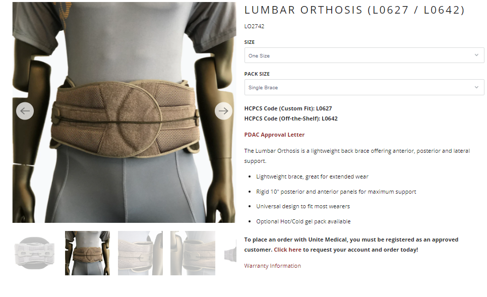 Lumbar Orthosis