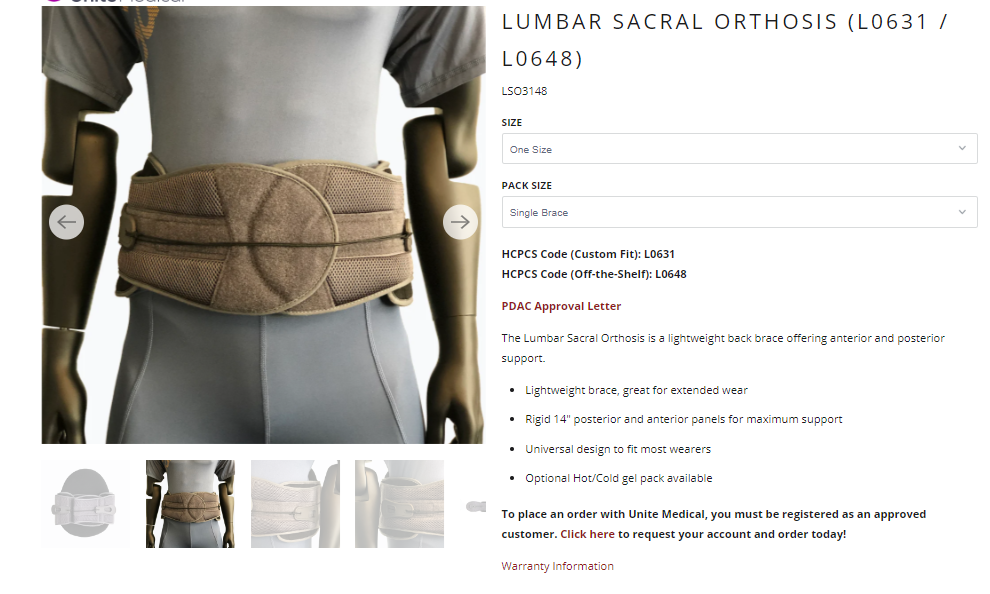 Lumbar Sacral Orthosis