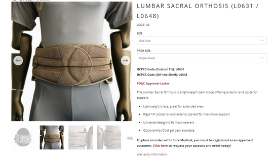 Lumbar Sacral Orthosis