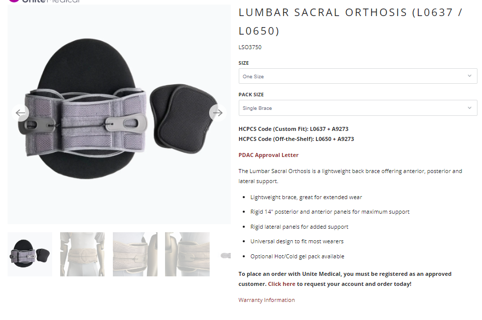 Lumbar Sacral Orthosis