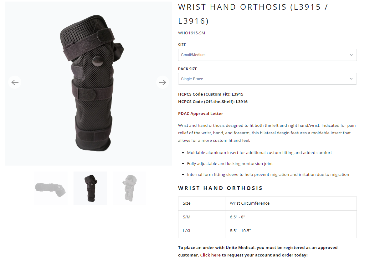 Wrist Hand Orthosis