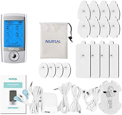 NURSAL EMS TENS Unit Muscle Stimulator, 24 Modes Rechargeable Electric