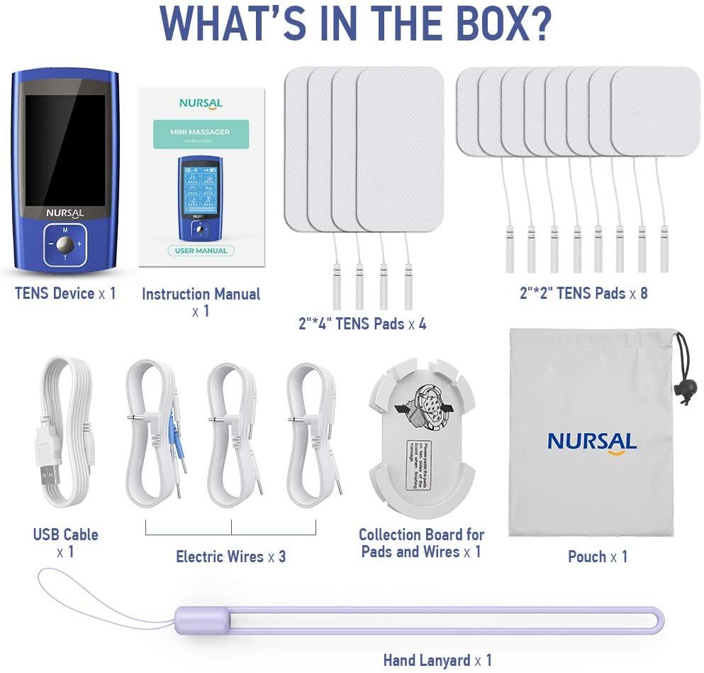 NURSAL 24 Modes Dual Channel TENS EMS Unit Muscle Stimulator for Pain