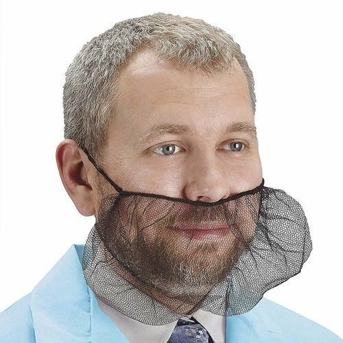 Brown Beard Nets. Pack of 1000 Disposable Nylon Protective Beard