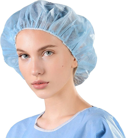 AMZ Medical Supply Blue Bouffant Caps 24" Pack of 1000 Disposable