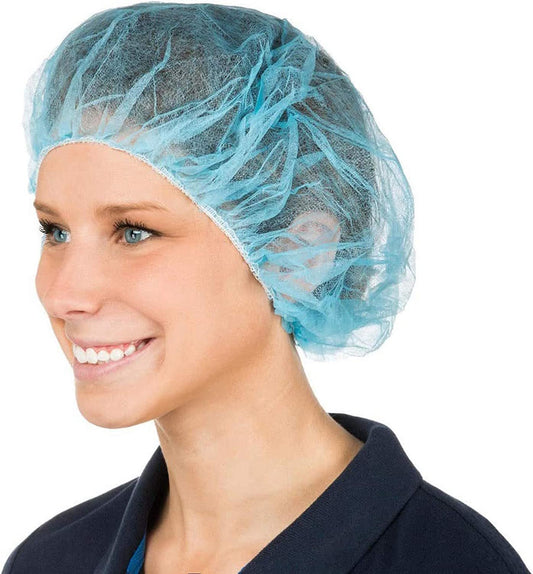 AMZ Medical Supply Disposable Hair Cap 21". Pack of 1000 Blue Mob