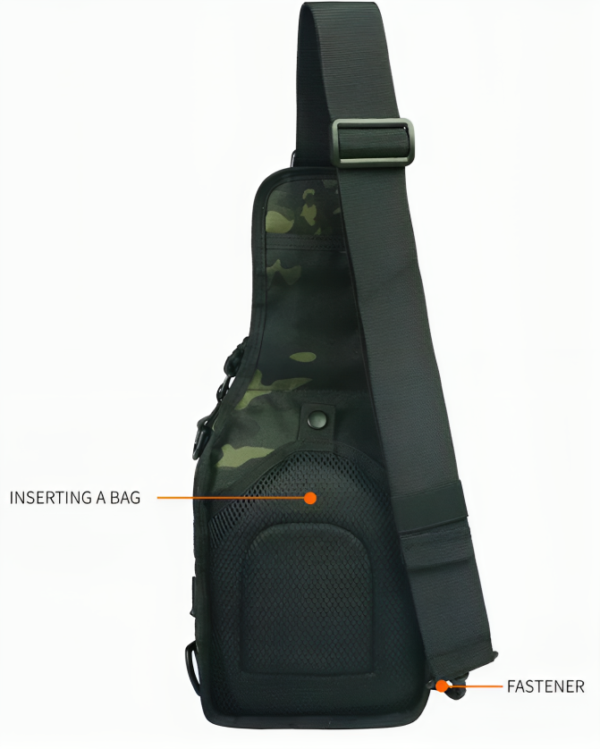 OEM Tactical Chest Bag | 600D Polyester Waterproof Shoulder Strap Tactical Bag