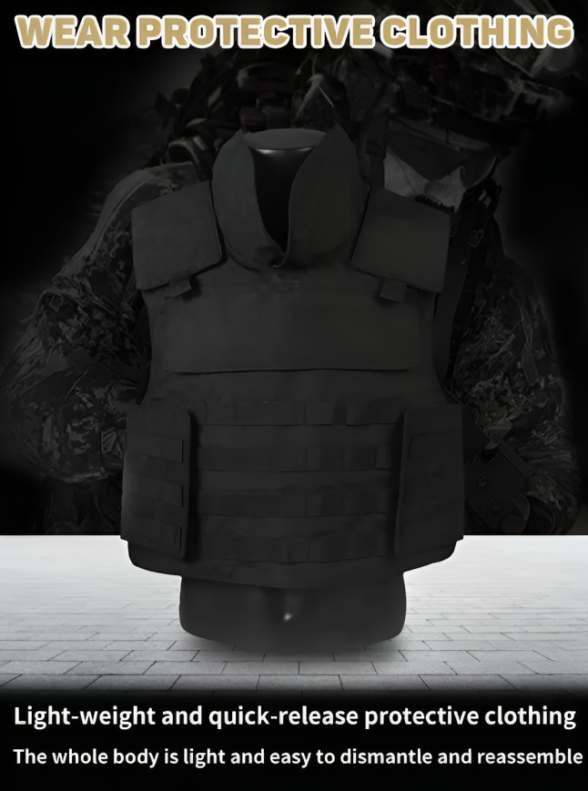 Soft Body Armor | Coat Pluggable Plate Bulletproof Vest | Military Tactical Vest