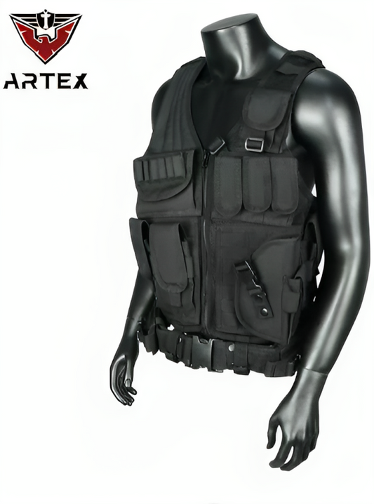 Outdoor Black High Quality Mesh Molle | Tactical Vest with Pouches