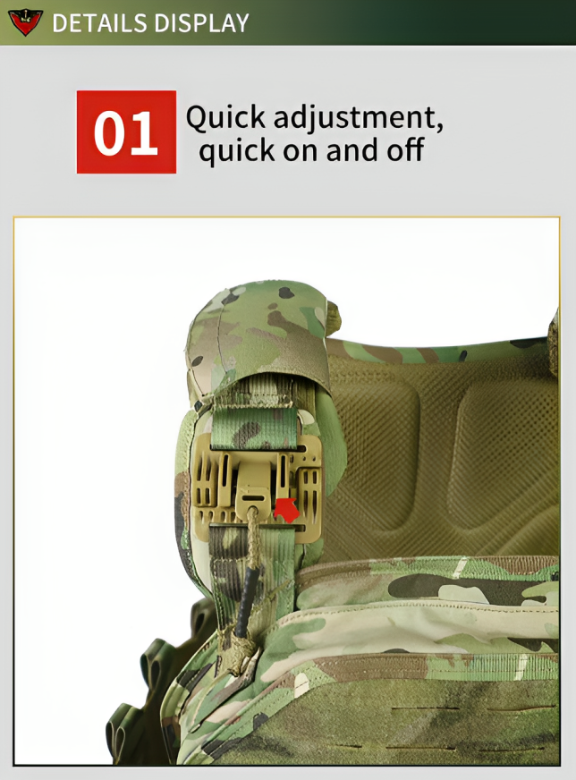 Latest Loadout Quick Release Tactical Vest | Plate Carrier 500D Multicam Bulletproof Vest
