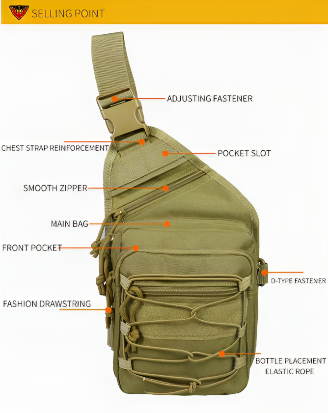 Single Crossbody Bag | Side Chest Daypacks | Outdoor & Hunting Shoulder Military Bags