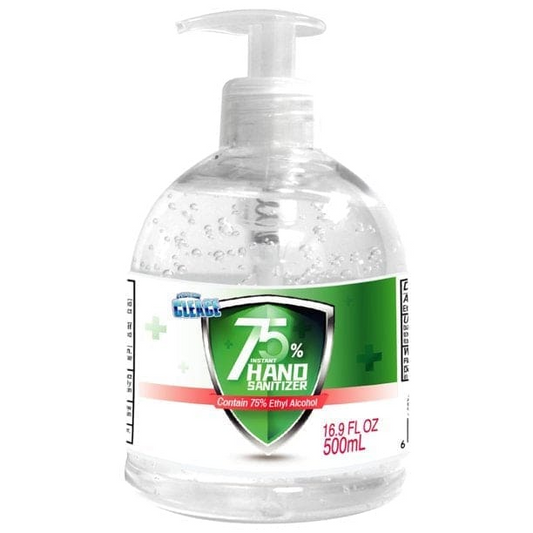Cleace Hand Sanitizer - 16.9 OZ - 75% Alcohol Gel - 1 Large Bottle - USA Medical Supply