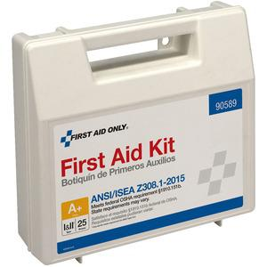 First Aid Only 25-Person Bulk Plastic First Aid Kit - ANSI Compliant - 141 x Piece(s) For 25 x Individual(s) - 1 Each - USA Medical Supply