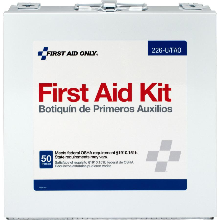 First Aid Only 196-piece Worksite First Aid Kit - 196 x Piece(s) For 50 x Individual(s) - USA Medical Supply