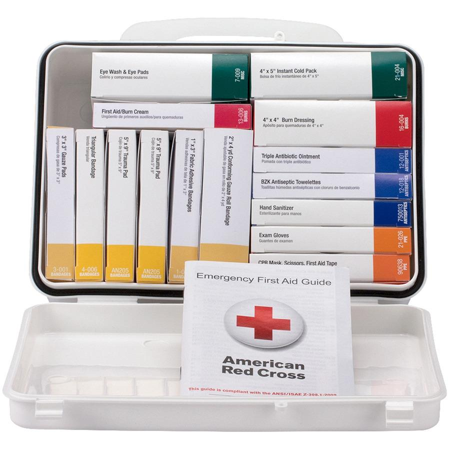 First Aid Only 25-Person Unitized Plastic First Aid Kit - ANSI Compliant - 84 x Piece(s) For 25 x Individual(s) - 2.4" Height x 6.3" Width9" Length - Plastic Case - 1 Each - USA Medical Supply