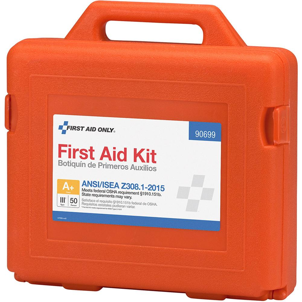 First Aid Only 50-Person Bulk Weatherproof First Aid Kit - ANSI Compliant - 215 x Piece(s) For 50 x Individual(s) - USA Medical Supply