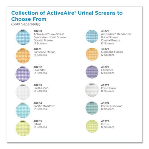 ActiveAire Deodorizer Urinal Screen, Coastal Breeze Scent, Blue, 12/Carton - USA Medical Supply