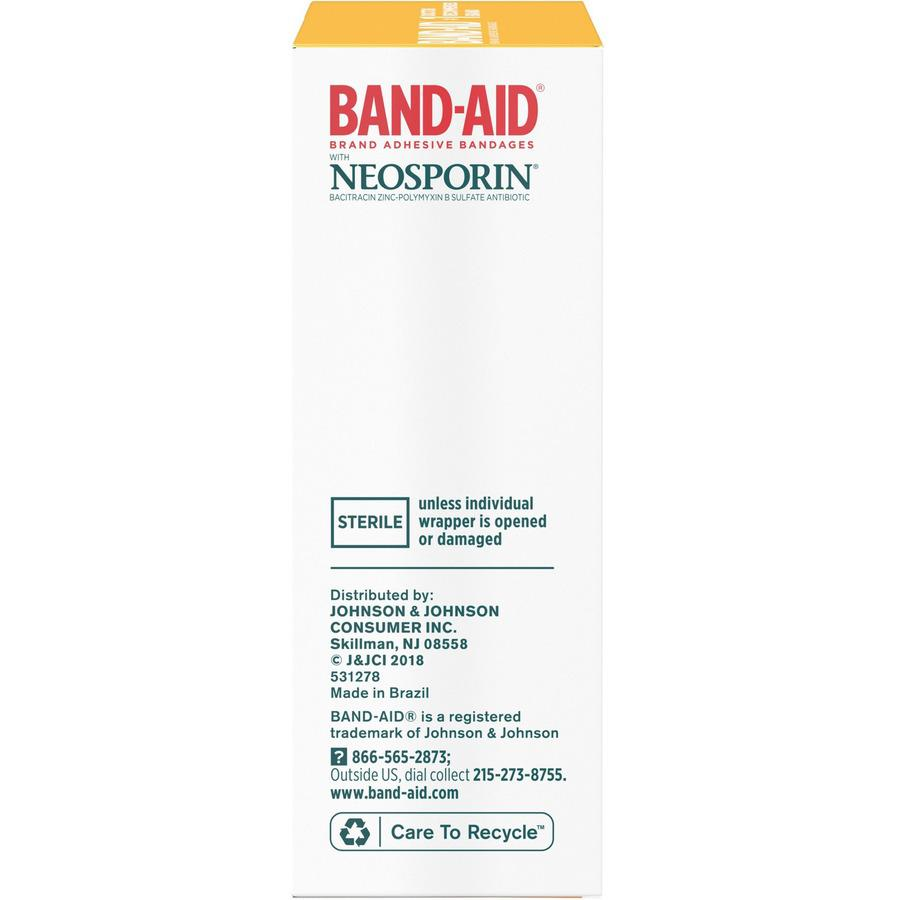 Band-Aid Adhesive Bandages Infection Defense with Neosporin - Assorted Sizes - 20/Box - Beige - USA Medical Supply