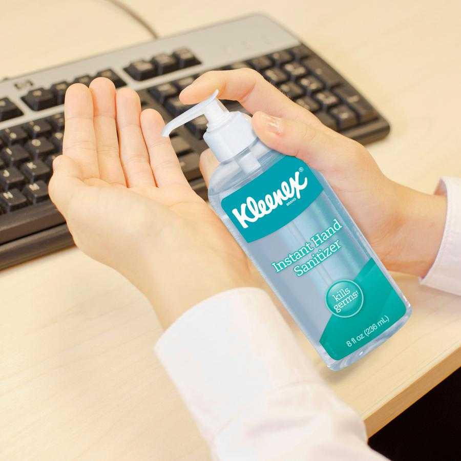 Kleenex Hand Sanitizer - 8 fl oz (236.6 mL) - Kill Germs - Hand - Clear - 1 Each - USA Medical Supply
