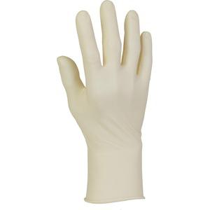 Kimberly-Clark PFE Latex Exam Gloves - 9.5" - Medium Size - Natural - Powder-free, Textured - For Healthcare Working - 100 / Box - USA Medical Supply