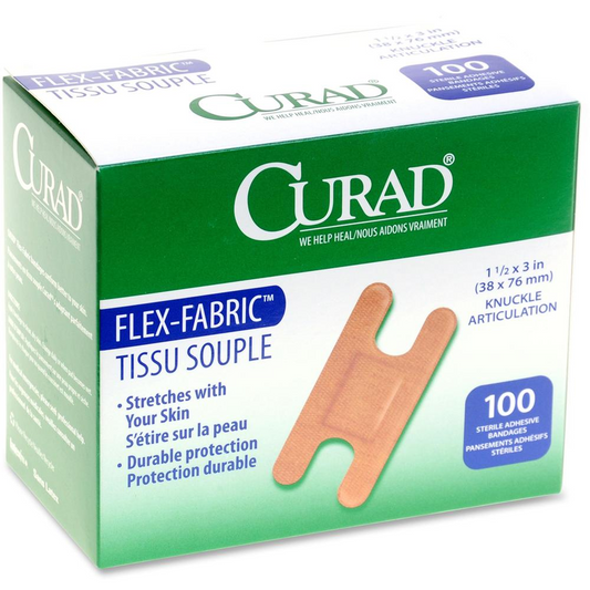 Medline Woven Adhesive Bandages - 1.50" x 3" - 100/Box - Tan - USA Medical Supply