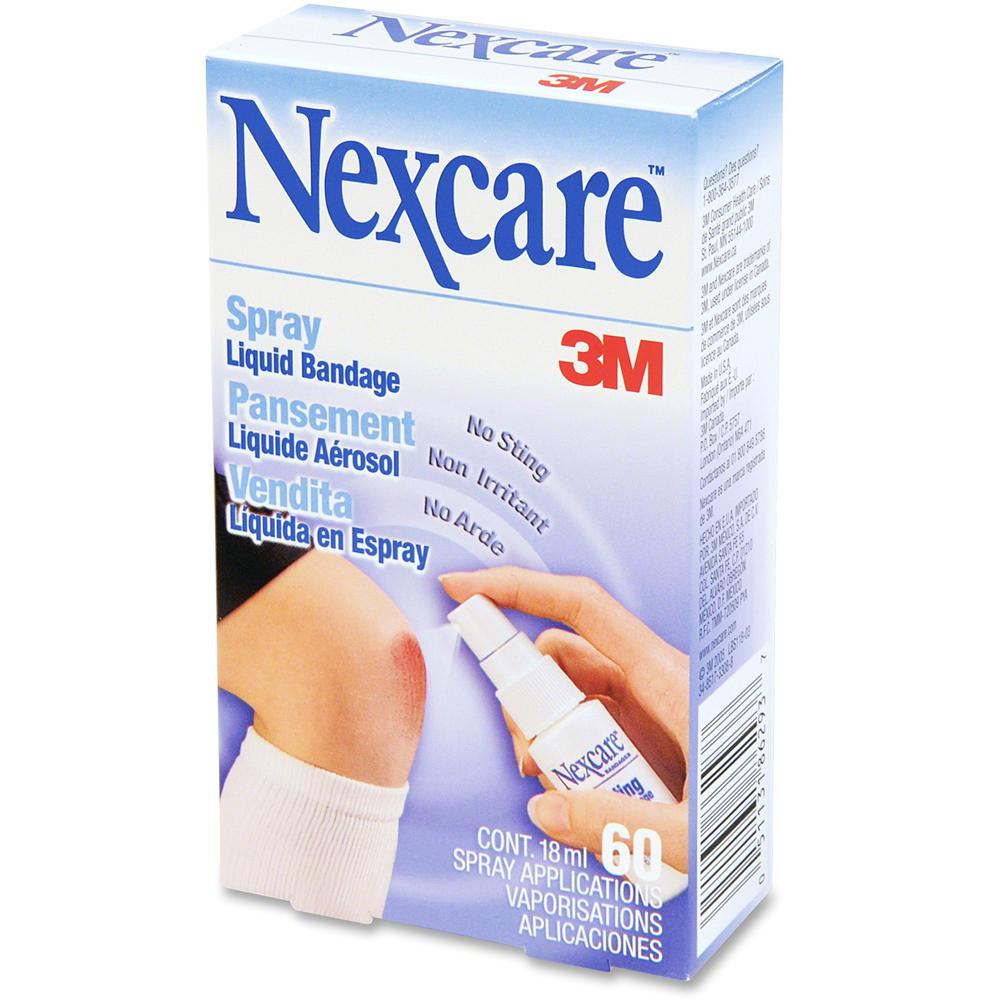 Nexcare Spray Liquid Bandage - 0.61 fl oz - 1Each - Clear - USA Medical Supply