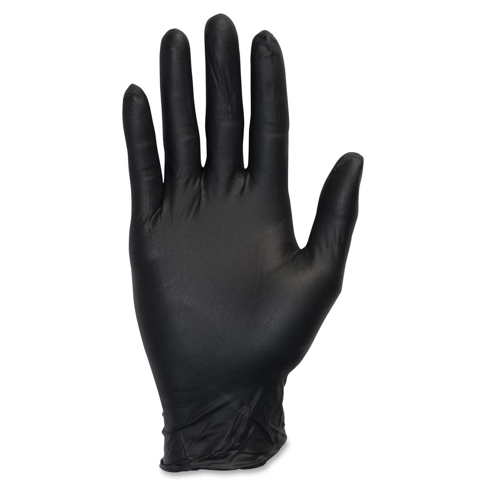 Safety Zone Medical Nitrile Exam Gloves - Large Size - Black - USA Medical Supply