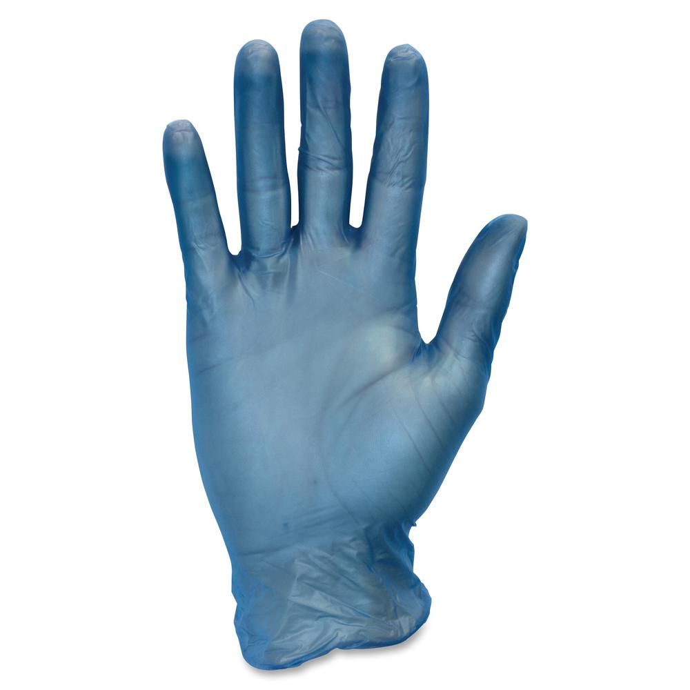 Safety Zone 3 mil General-purpose Vinyl Gloves - Large Size - Blue - Powder-free, Latex-free, Comfortable, Silicone-free, Allergen-free, DINP-free, DEHP-free - For Food, Janitorial Use, Cosmetics, Pai - USA Medical Supply