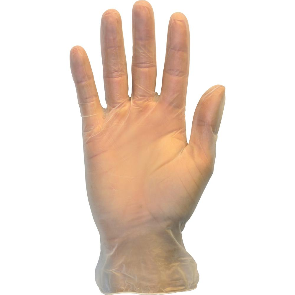 Safety Zone Powder Free Clear Vinyl Gloves - X-Large Size - Clear - Powder-free, Latex-free, Comfortable, Silicone-free, Allergen-free, DINP-free, DEHP-free - For Food, Janitorial Use, Cosmetics, Pain - USA Medical Supply