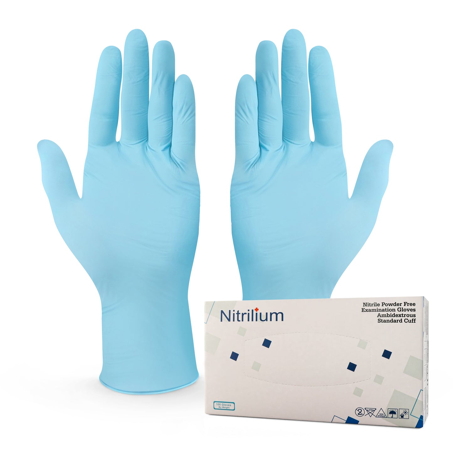 "Nitrilium" Nitrile Gloves -10 Boxes (8.49$/Box of 100pcs-100% Nitrile Patient Examination Gloves/ FDA 510(K), 4Mil) - USA Medical Supply