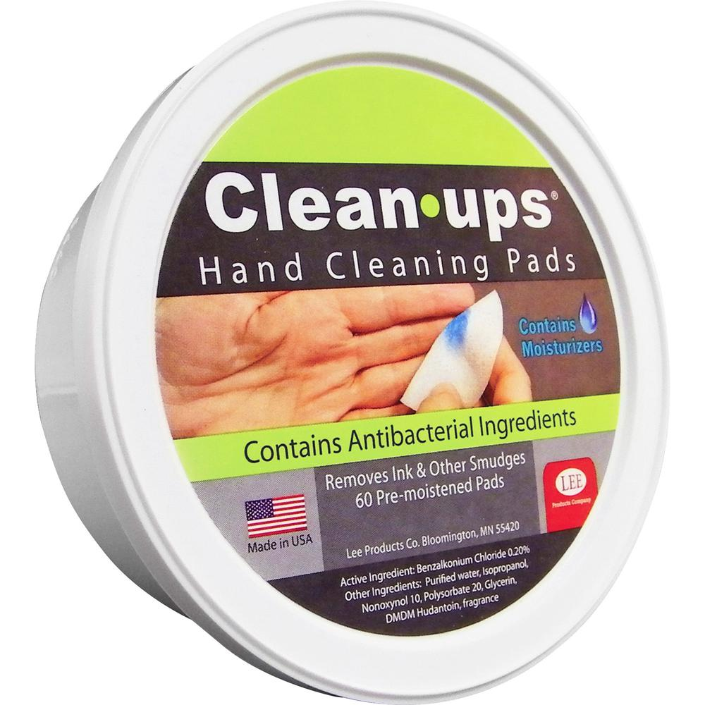 LEE Clean-ups Pre-moistened Hand Cleaning Pads - 2 Ply - USA Medical Supply