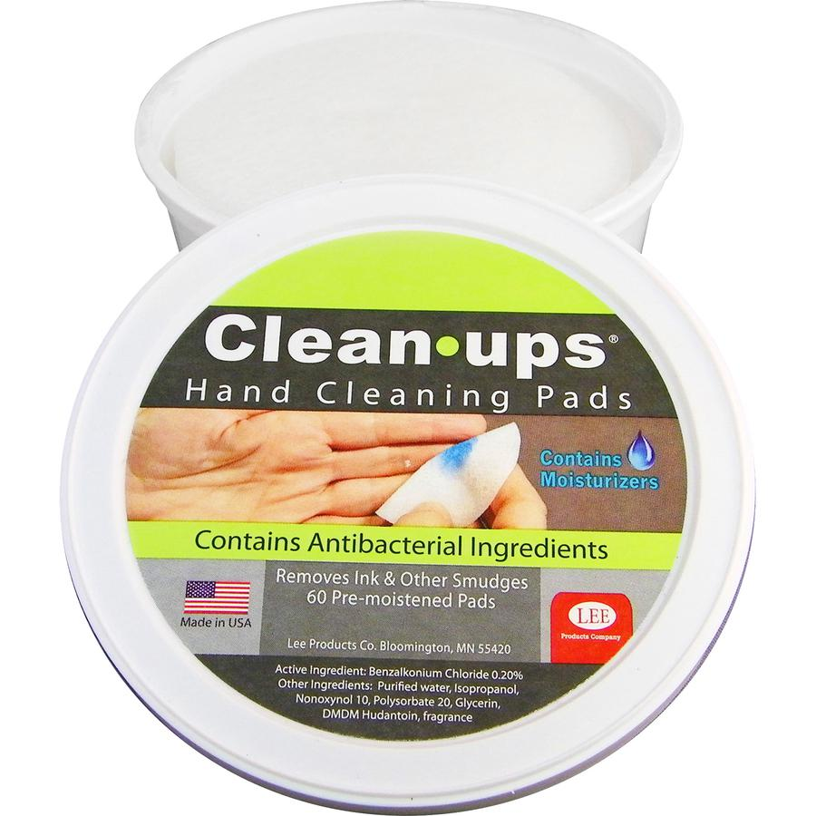 LEE Clean-ups Pre-moistened Hand Cleaning Pads - 2 Ply - USA Medical Supply